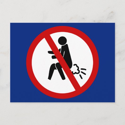NO Farting ⚠ Funny Thai Toilet Sign ⚠ Briefkaart (Voorkant)
