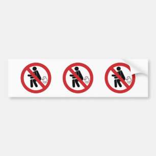 NO Farting ⚠ Funny Thai Toilet Sign ⚠ Bumpersticker