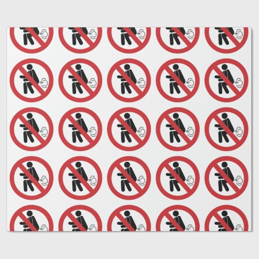 NO Farting ⚠ Funny Thai Toilet Sign ⚠ Cadeaupapier (Vlak)