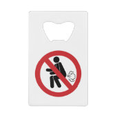NO Farting ⚠ Funny Thai Toilet Sign ⚠ Creditkaart Flessenopener (Voorkant)