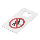 NO Farting ⚠ Funny Thai Toilet Sign ⚠ Creditkaart Flessenopener (Voorkant Gekanteld)