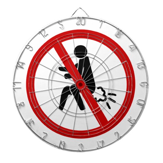 NO Farting ⚠ Funny Thai Toilet Sign ⚠ Dartbord (Voorkant)