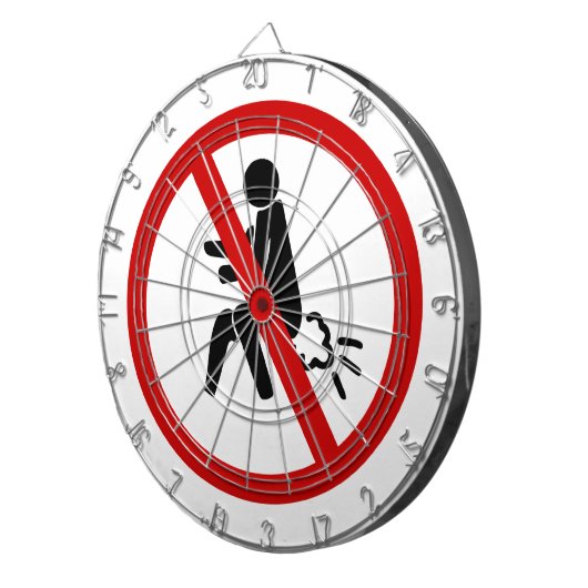 NO Farting ⚠ Funny Thai Toilet Sign ⚠ Dartbord (Voorkant Rechts)