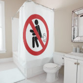 NO Farting ⚠ Funny Thai Toilet Sign ⚠ Douchegordijn (In situ)