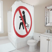 NO Farting ⚠ Funny Thai Toilet Sign ⚠ Douchegordijn (In situ)