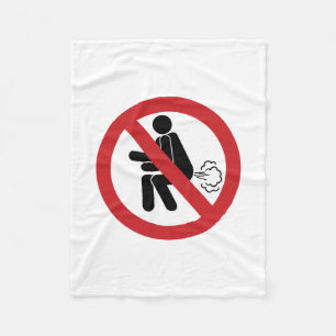 NO Farting ⚠ Funny Thai Toilet Sign ⚠ Fleece Deken
