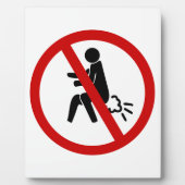 NO Farting ⚠ Funny Thai Toilet Sign ⚠ Fotoplaat (Voorkant)
