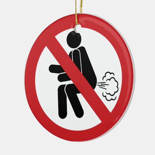 NO Farting ⚠ Funny Thai Toilet Sign ⚠ Keramisch Ornament (Links)