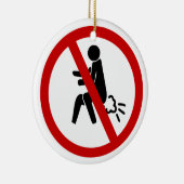 NO Farting ⚠ Funny Thai Toilet Sign ⚠ Keramisch Ornament (Rechts)