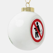 NO Farting ⚠ Funny Thai Toilet Sign ⚠ Keramische Bal Ornament (Links)