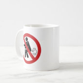 NO Farting ⚠ Funny Thai Toilet Sign ⚠ Koffiemok (Voorkant links)