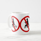 NO Farting ⚠ Funny Thai Toilet Sign ⚠ Koffiemok (Voorkant links)