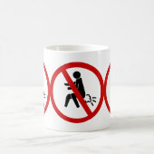 NO Farting ⚠ Funny Thai Toilet Sign ⚠ Koffiemok (Center)