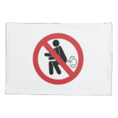 NO Farting ⚠ Funny Thai Toilet Sign ⚠ Kussensloop (Achterkant)