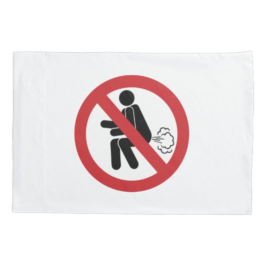 NO Farting ⚠ Funny Thai Toilet Sign ⚠ Kussensloop (Achterkant)