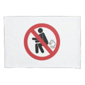 NO Farting ⚠ Funny Thai Toilet Sign ⚠ Kussensloop (Voorkant)