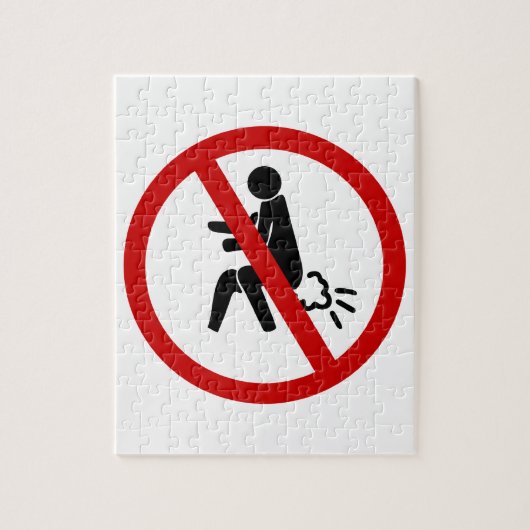 NO Farting ⚠ Funny Thai Toilet Sign ⚠ Legpuzzel (Verticaal)