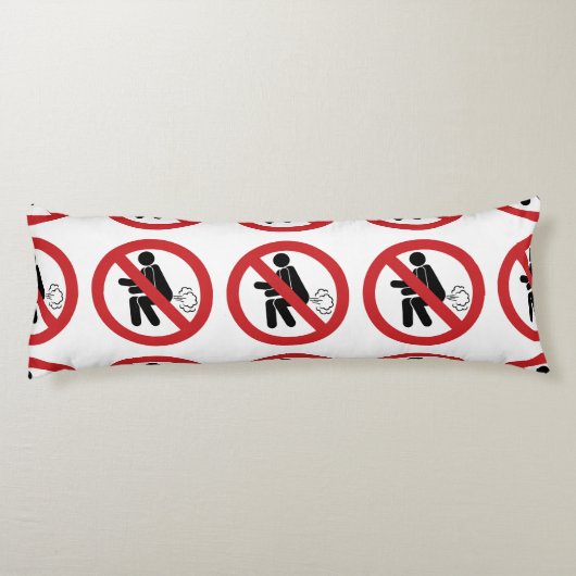 NO Farting ⚠ Funny Thai Toilet Sign ⚠ Lichaamskussen (Achterkant)