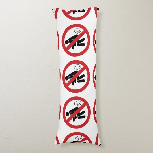 NO Farting ⚠ Funny Thai Toilet Sign ⚠ Lichaamskussen (Voorkant Verticaal)