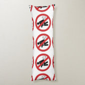 NO Farting ⚠ Funny Thai Toilet Sign ⚠ Lichaamskussen (Achterkant (Verticaal))