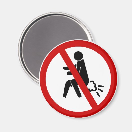 NO Farting ⚠ Funny Thai Toilet Sign ⚠ Magneet (Voorkant / Achterkant)