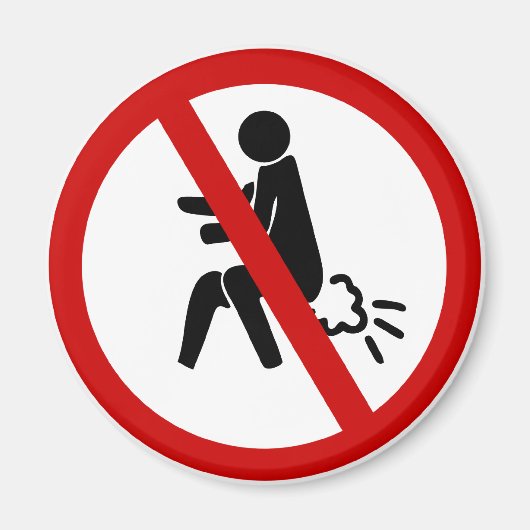 NO Farting ⚠ Funny Thai Toilet Sign ⚠ Magneet (Voorkant)