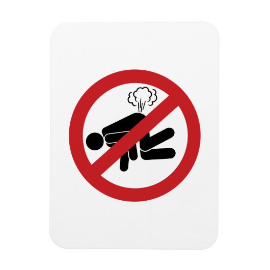 NO Farting ⚠ Funny Thai Toilet Sign ⚠ Magneet (Verticaal)
