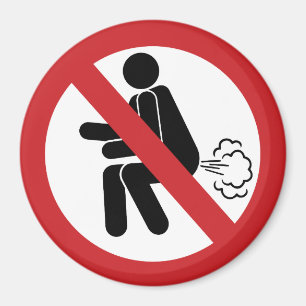 NO Farting ⚠ Funny Thai Toilet Sign ⚠ Magneet