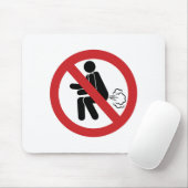 NO Farting ⚠ Funny Thai Toilet Sign ⚠ Muismat (Met muis)
