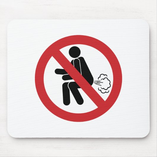 NO Farting ⚠ Funny Thai Toilet Sign ⚠ Muismat (Voorkant)
