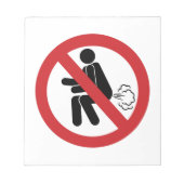 NO Farting ⚠ Funny Thai Toilet Sign ⚠ Notitieblok (Voorkant)