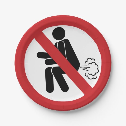NO Farting ⚠ Funny Thai Toilet Sign ⚠ Papieren Bordje (Voorkant)