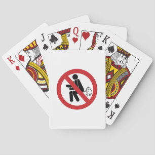 NO Farting ⚠ Funny Thai Toilet Sign ⚠ Pokerkaarten