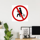 NO Farting ⚠ Funny Thai Toilet Sign ⚠ Poster (Thuiskantoor)