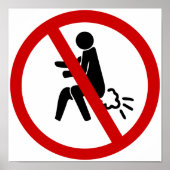 NO Farting ⚠ Funny Thai Toilet Sign ⚠ Poster (Voorkant)