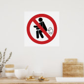 NO Farting ⚠ Funny Thai Toilet Sign ⚠ Poster (Keuken)