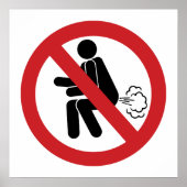NO Farting ⚠ Funny Thai Toilet Sign ⚠ Poster (Voorkant)