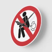 NO Farting ⚠ Funny Thai Toilet Sign ⚠ Ronde Klok (Hoek)