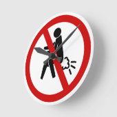 NO Farting ⚠ Funny Thai Toilet Sign ⚠ Ronde Klok (Hoek)