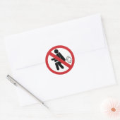 NO Farting ⚠ Funny Thai Toilet Sign ⚠ Ronde Sticker (Envelop)