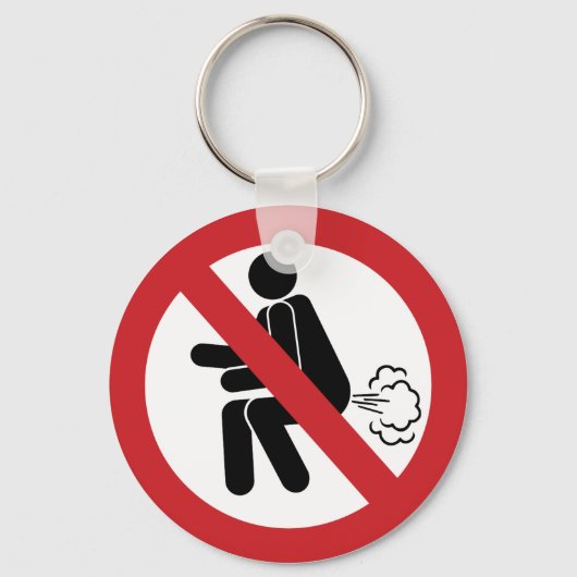 NO Farting ⚠ Funny Thai Toilet Sign ⚠ Sleutelhanger (Voorkant)
