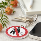 NO Farting ⚠ Funny Thai Toilet Sign ⚠ Sleutelhanger (Voorkant Rechts)