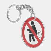 NO Farting ⚠ Funny Thai Toilet Sign ⚠ Sleutelhanger (Voorkant Links)