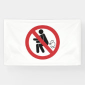 NO Farting ⚠ Funny Thai Toilet Sign ⚠ Spandoek (Horizontaal)