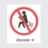 NO Farting ⚠ Funny Thai Toilet Sign ⚠ Sticker (Vel)