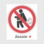 NO Farting ⚠ Funny Thai Toilet Sign ⚠ Sticker (Vel)