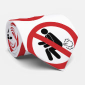 NO Farting ⚠ Funny Thai Toilet Sign ⚠ Stropdas (Opgerold)