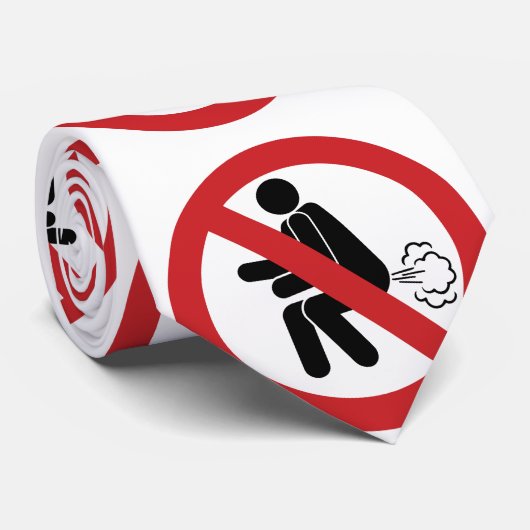 NO Farting ⚠ Funny Thai Toilet Sign ⚠ Stropdas (Opgerold)