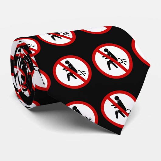 NO Farting ⚠ Funny Thai Toilet Sign ⚠ Stropdas (Opgerold)