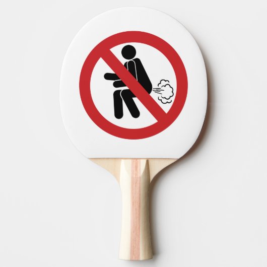 NO Farting ⚠ Funny Thai Toilet Sign ⚠ Tafeltennisbatje (Voorkant)